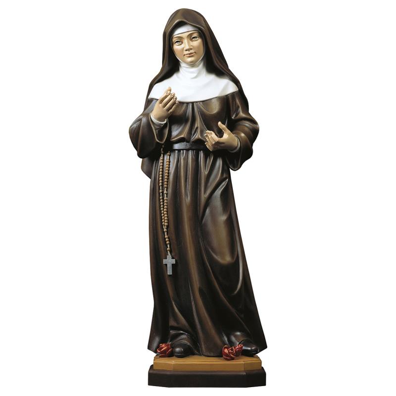 monaca agostiniana. 35 cm.scolpito in legno di ace