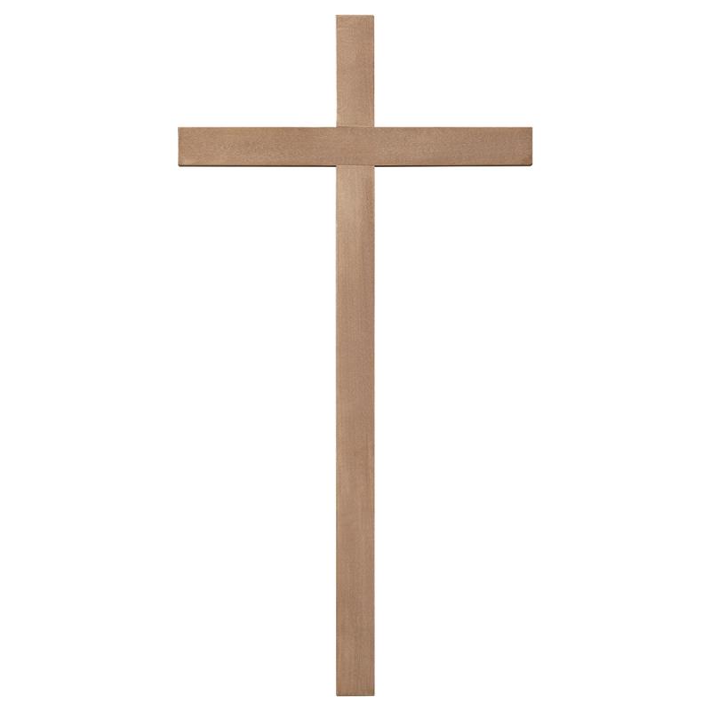 croce liscia. 37(78x41)cm.scolpito in legno di ac