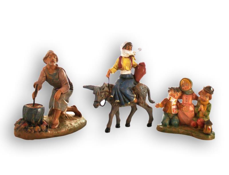 Presepe cm 12 fontanini personaggi tipo legno | vendita online Semprini  Arredi Sacri