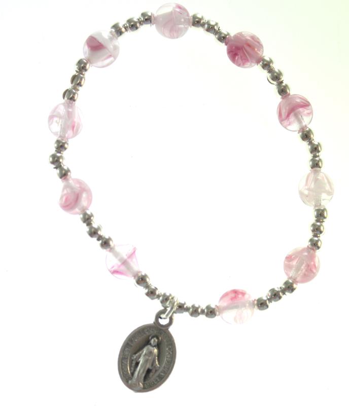 Braccialetto rosario per bimbi rosa Braccialetti | vendita online Semprini  Arredi Sacri
