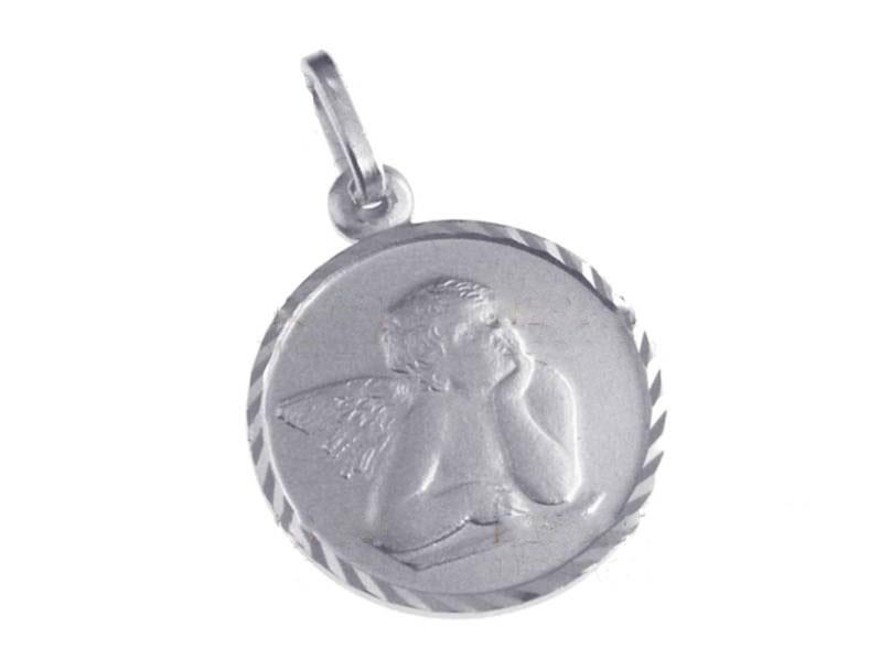 medaglia angelo in argento Ø 1,6