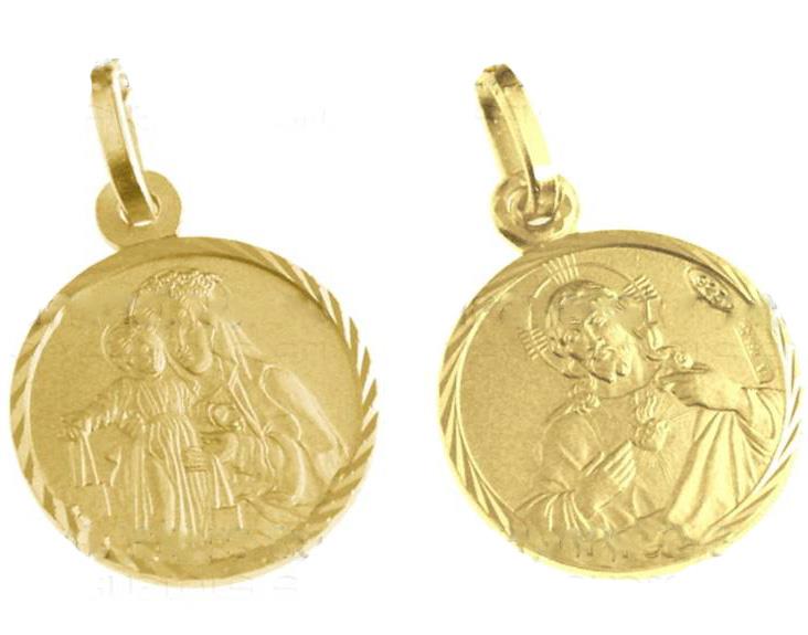 Medaglia scapolare in oro Medaglie | vendita online Semprini Arredi Sacri