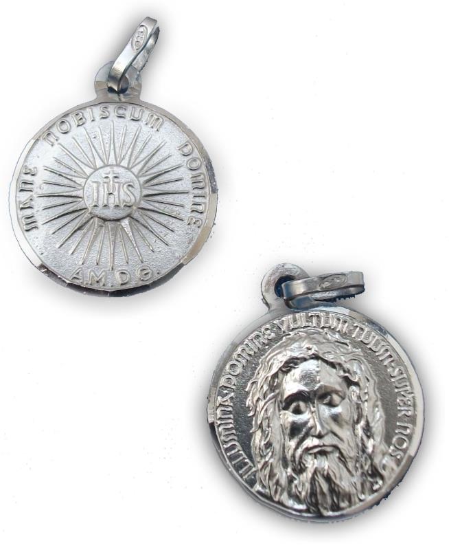 Medaglia santo volto in argento Ø 1 8 cm Medaglie | Semprini Arredi Sacri
