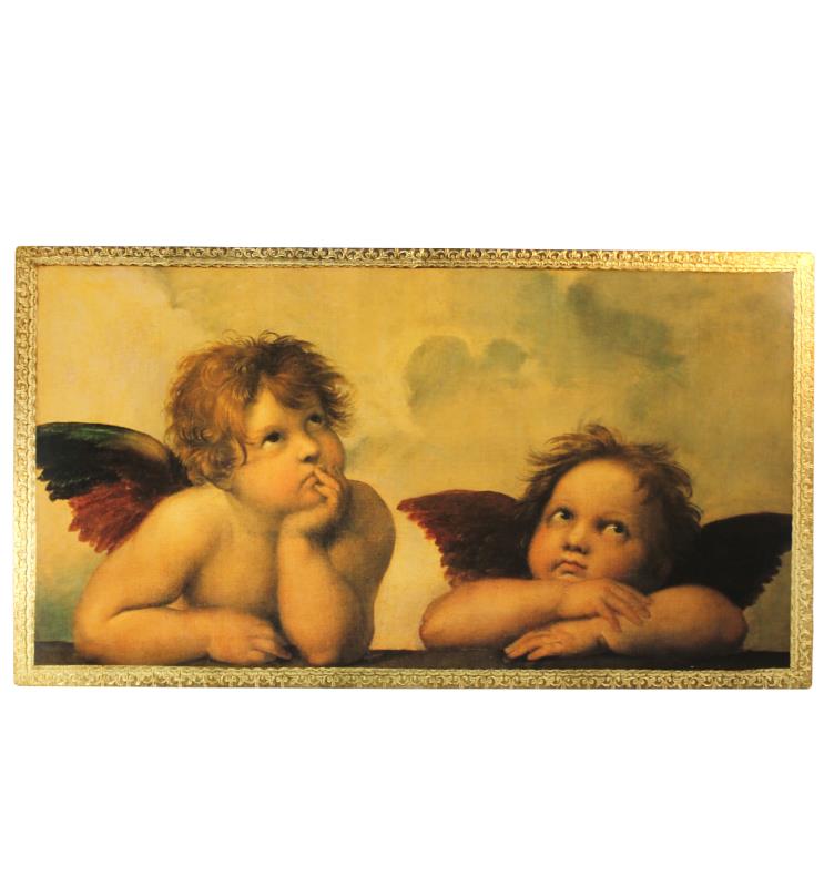 Quadro angeli cherubini raffaello cm 27x49 | vendita online Semprini Arredi  Sacri