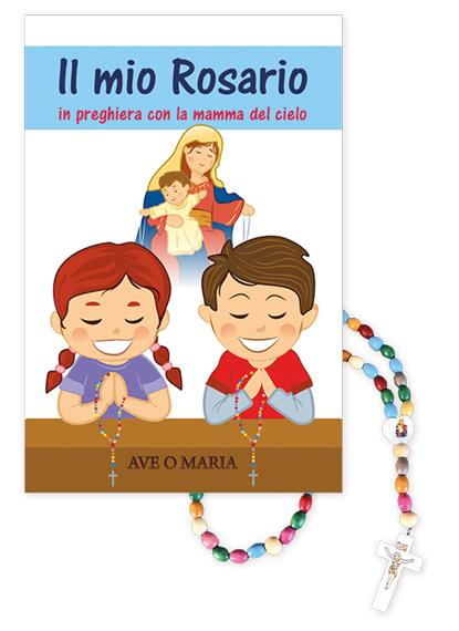 Libretto e corona rosario per bambini Comunione | vendita online Semprini  Arredi Sacri