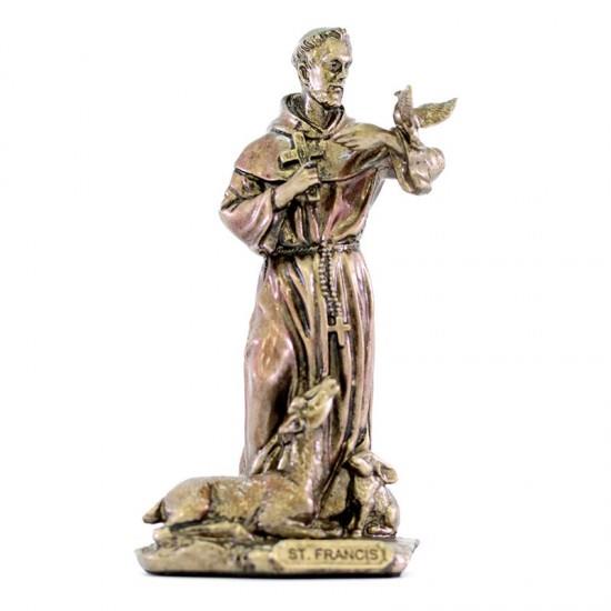 statua san francesco bronzata altezza cm 9