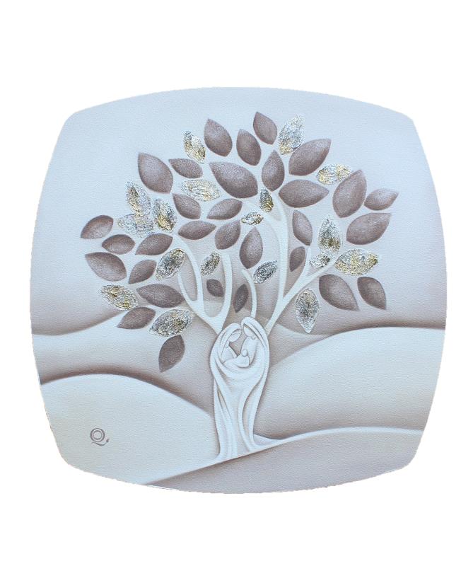quadro albero della vita decorato cm 24x24