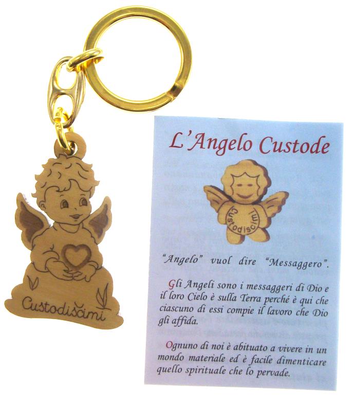 Portachiavi con angelo custode Bomboniere | vendita online Semprini Arredi  Sacri