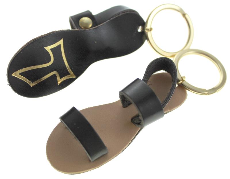 Portachiavi sandalo in cuoio cm 11 | vendita online Semprini Arredi Sacri