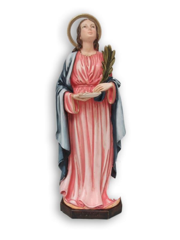 statua di santa lucia cm 30 resina