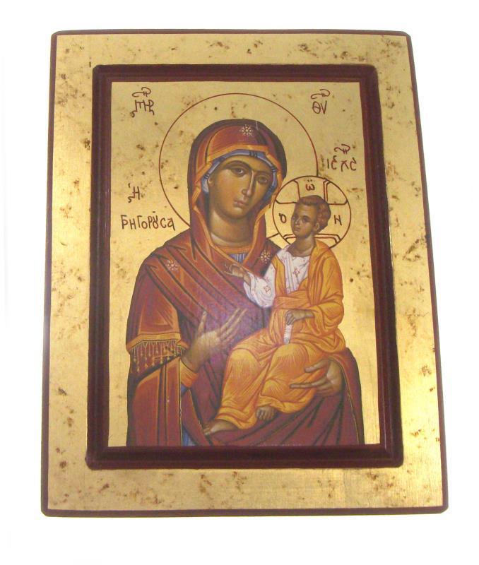 icona madonna con bambino 30x24 cm