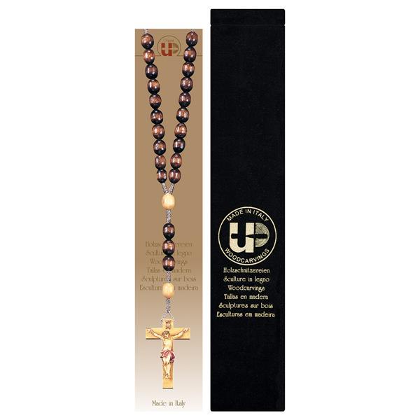 Corona rosario in legno e corda croce scolpita Rosari | Semprini Arredi  Sacri