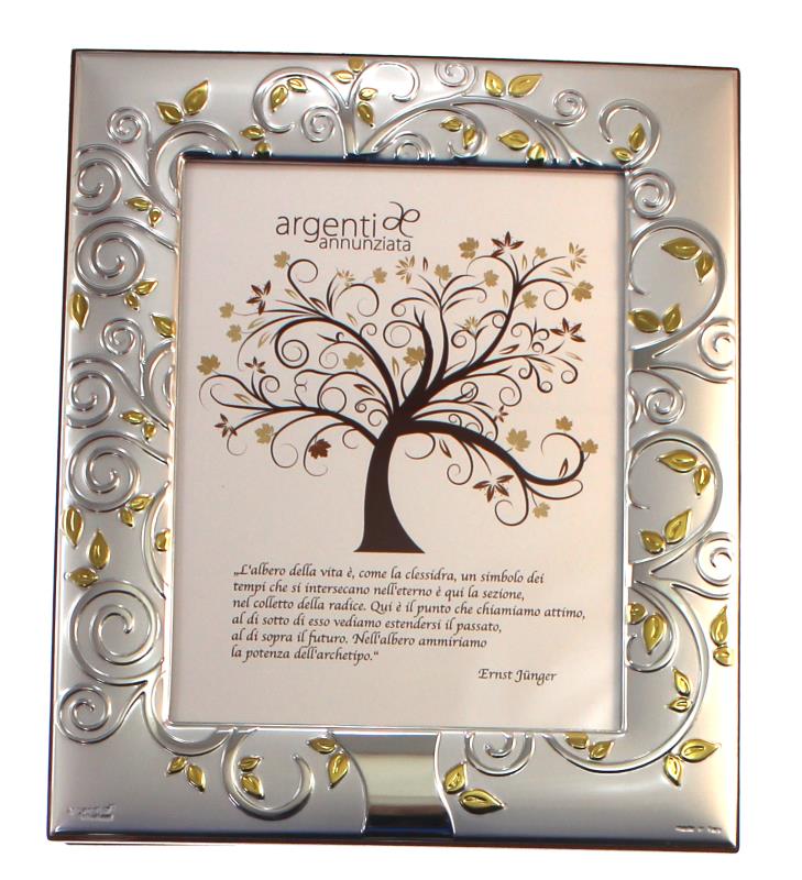 Cornice portafoto albero della vita argento 13x18 Cornici per ricorrenze