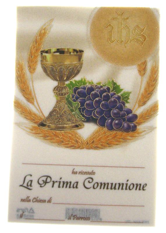 Pergamena ricordo comunione 10x15 cm Bomboniere | vendita online Semprini  Arredi Sacri