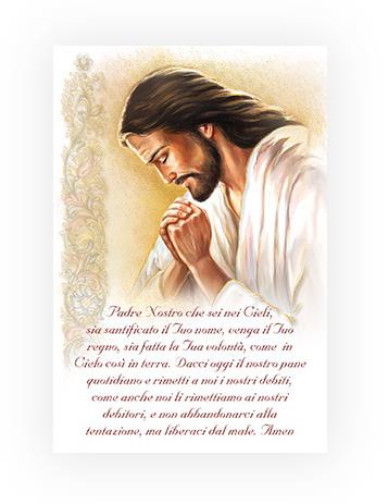 Pergamena con preghiera padre nostro cm 10x15 Bomboniere | Semprini Arredi  Sacri