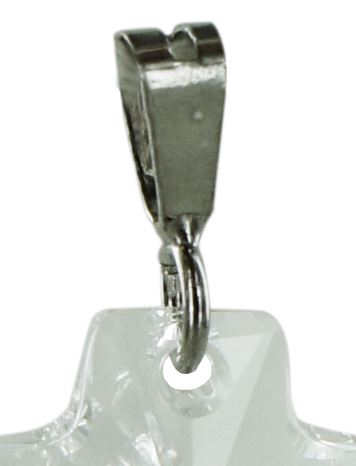 croce in cristallo swarovski e argento 925 - 2 x 2 cm