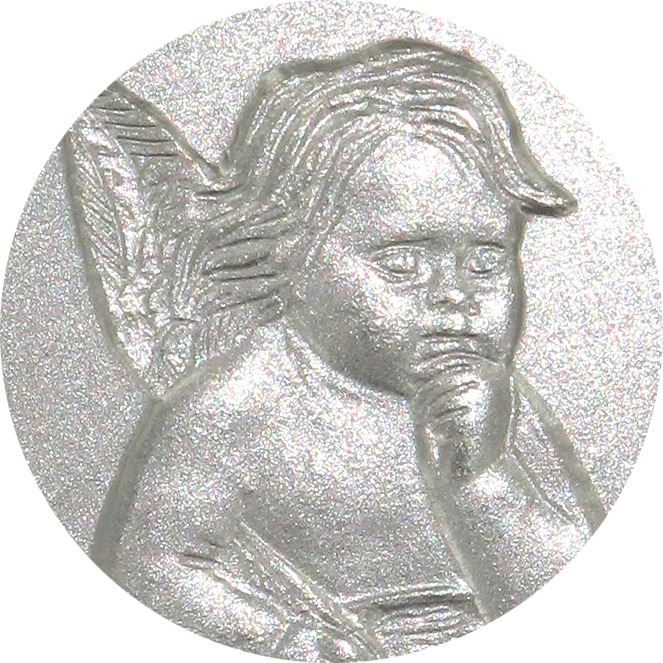 medaglia in argento 925 raffigurante l'angelo custode - 2,5 cm