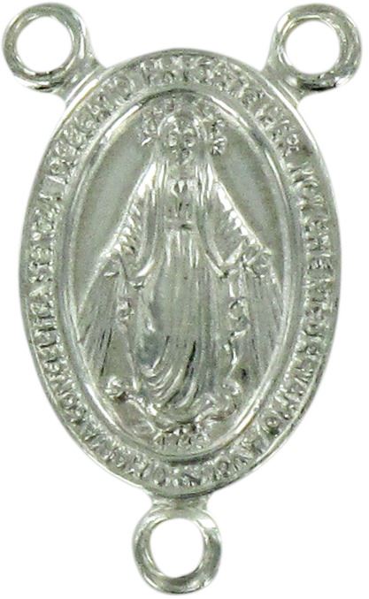 crociera miracolosa in argento 925 per rosario fai da te - 2 x 1 cm