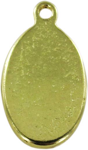 medaglia santa teresa in metallo dorato e resina - 1,5 cm