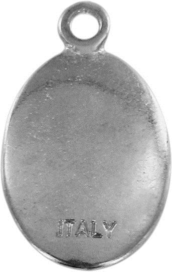 medaglia cristo con libro aperto in metallo nichelato e resina - 2,5 cm