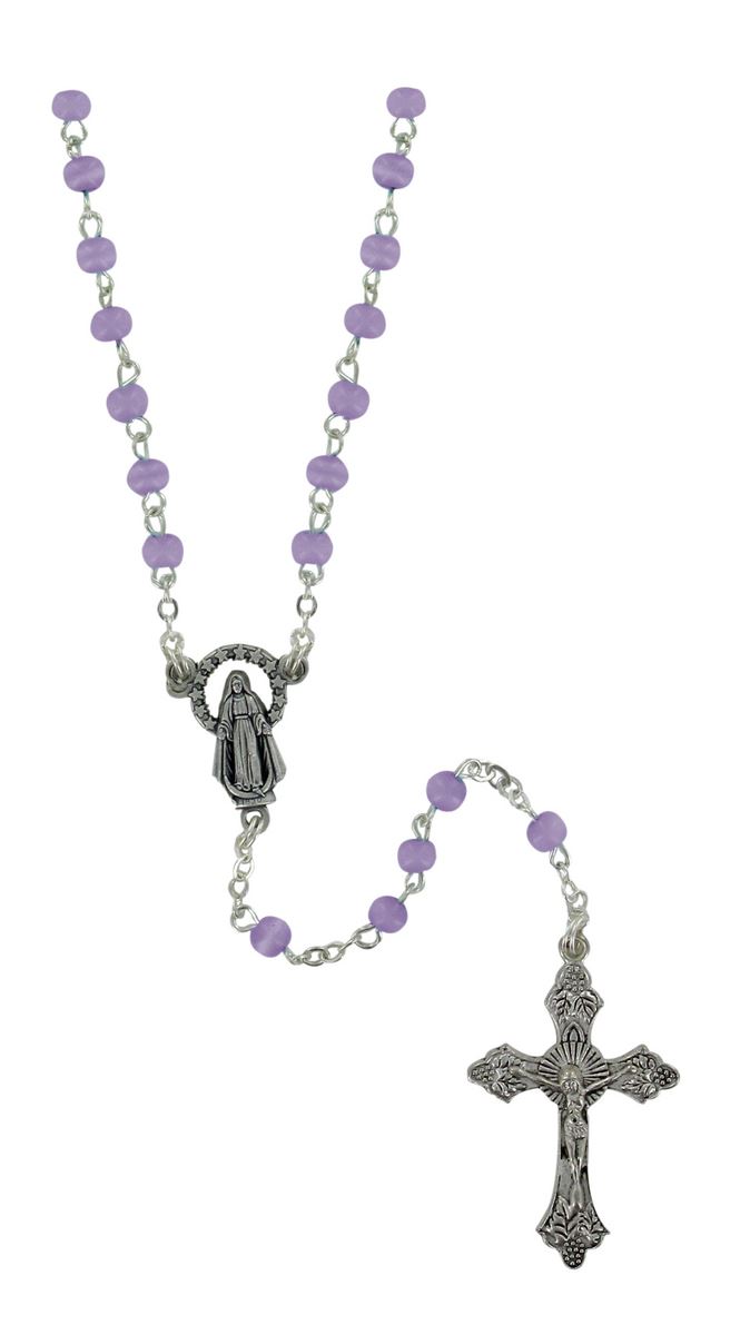 rosario imitazione perla tonda Ø 4 mm ametista