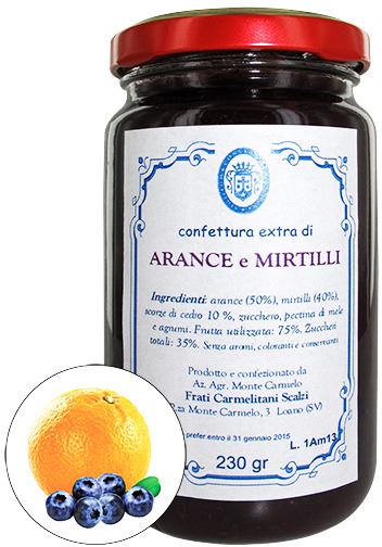 confettura di arance e mirtilli dei frati carmelitani scalzi - vasetto 230g
