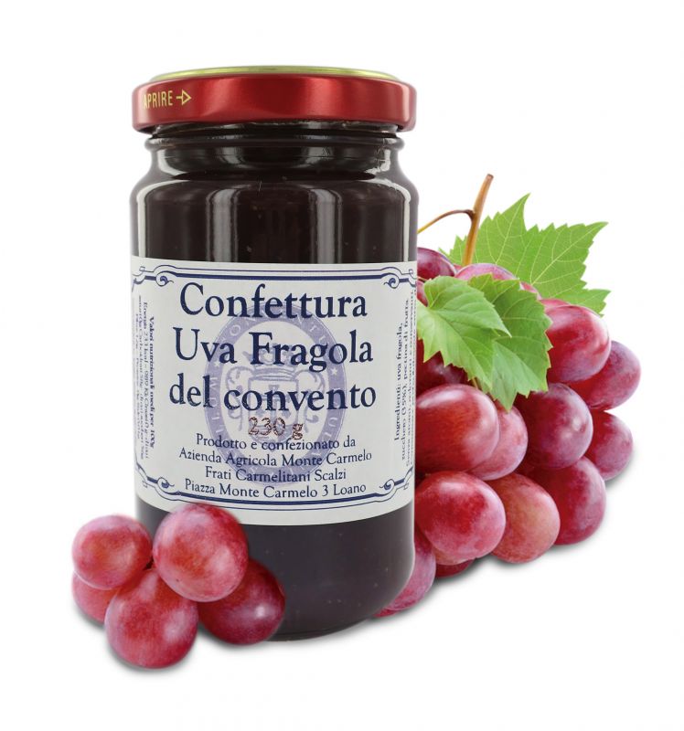 marmellata di uva fragola del convento dei frati carmelitani scalzi - vasetto 230 gr