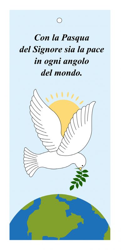 Busta porta ulivo domenica delle palme colomba della pace e il mondo (5000)  Stampe per benedizione case