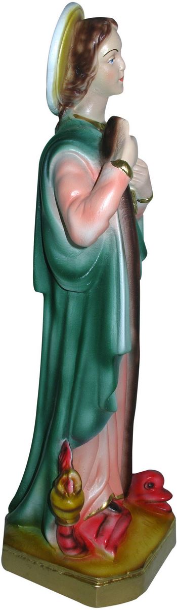 statua santa marta in gesso madreperlato dipinta a mano - 20 cm