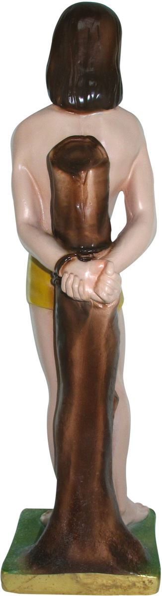 statua san sebastiano in gesso madreperlato dipinta a mano - 30 cm