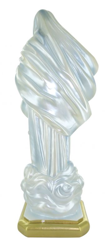 statua madonna di medjugorje in gesso madreperlato dipinta a mano - 40 cm
