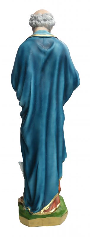 statua san pietro in gesso dipinta a mano - 60 cm
