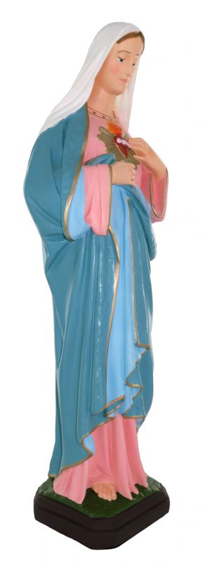 statua da esterno del sacro cuore di maria in materiale infrangibile, dipinta a mano, da circa 40 cm
