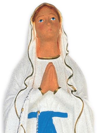 statua da esterno della madonna di lourdes in materiale infrangibile dipinta a mano da circa 40 cm
