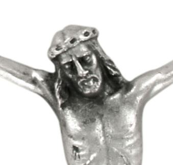 corpo di cristo per crocifisso, metallo, color argento, 12 centimetri
