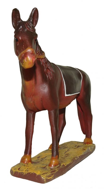 ferrari & arrighetti statuine presepe, statuina cavallo per presepe da 12 cm, statuina del cavallo per presepe classico / tradizionale, resina dipinta a mano