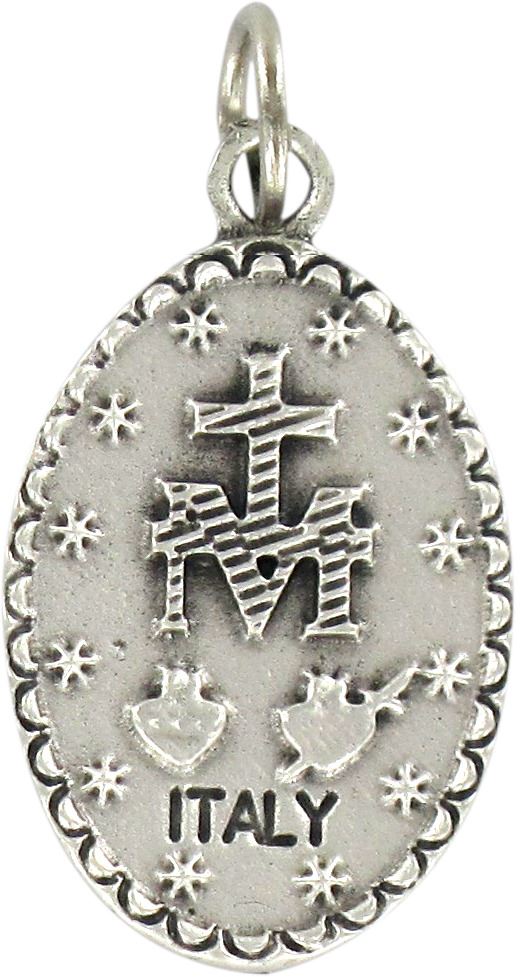 medaglia miracolosa ovale con resina - 2,3 cm