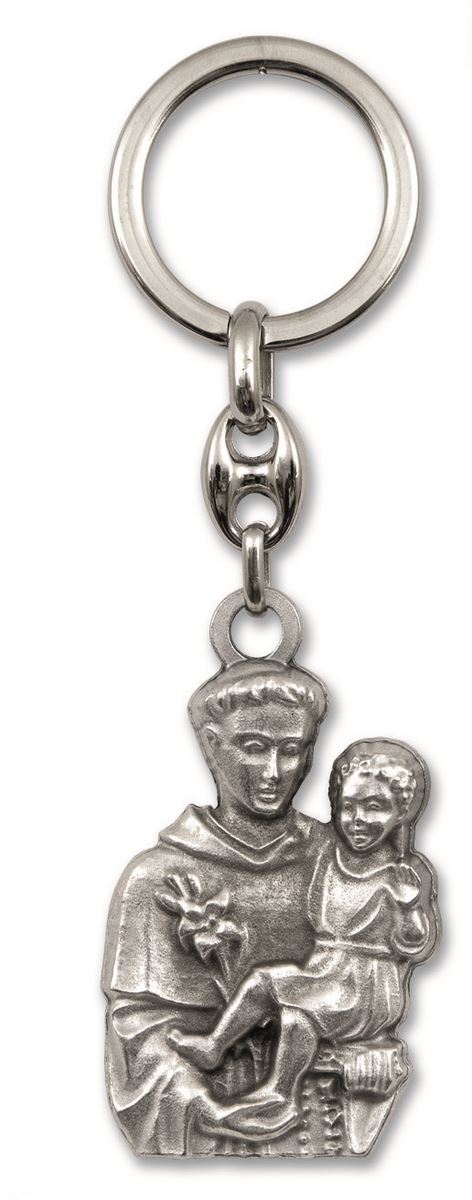 Portachiavi sant antonio in metallo - 4 5 cm | vendita online Semprini  Arredi Sacri