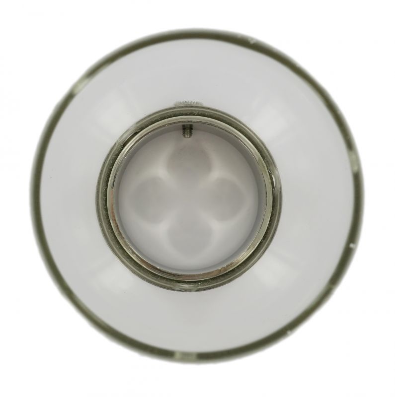 antivento in vetro da Ø 5 mm con ghiera a vite - metallo nichelato