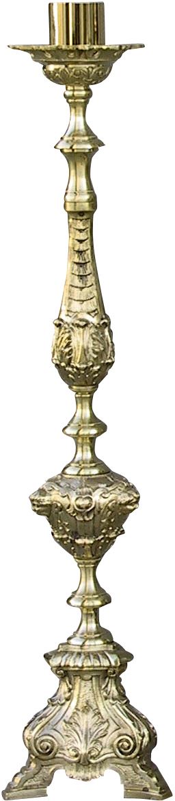 Candeliere in bronzo barocco ricco - 110 cm Candelieri | Semprini Arredi  Sacri