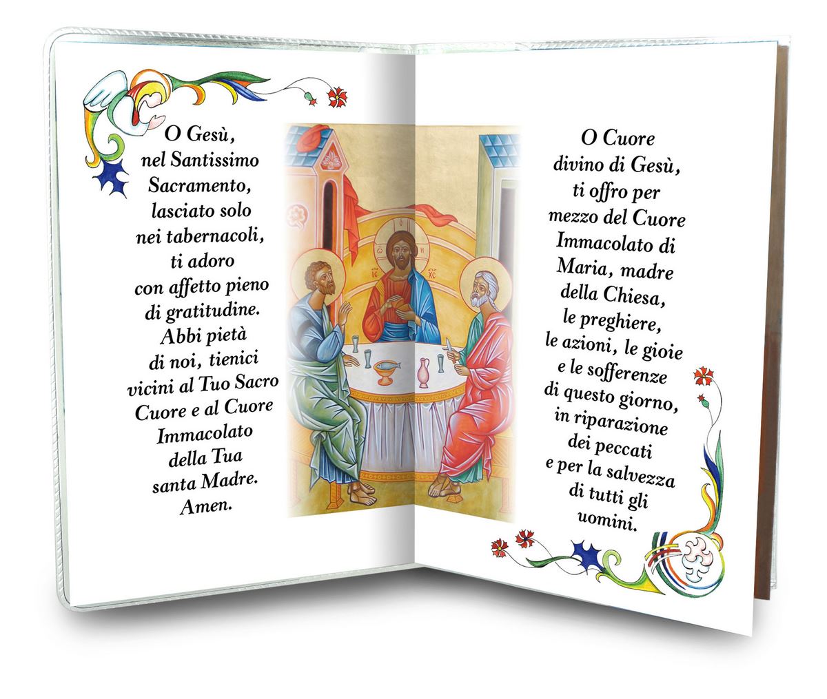 Bomboniera comunione libretto ricordo della prima con medaglia  dell'eucaristia testi in italiano Comunione