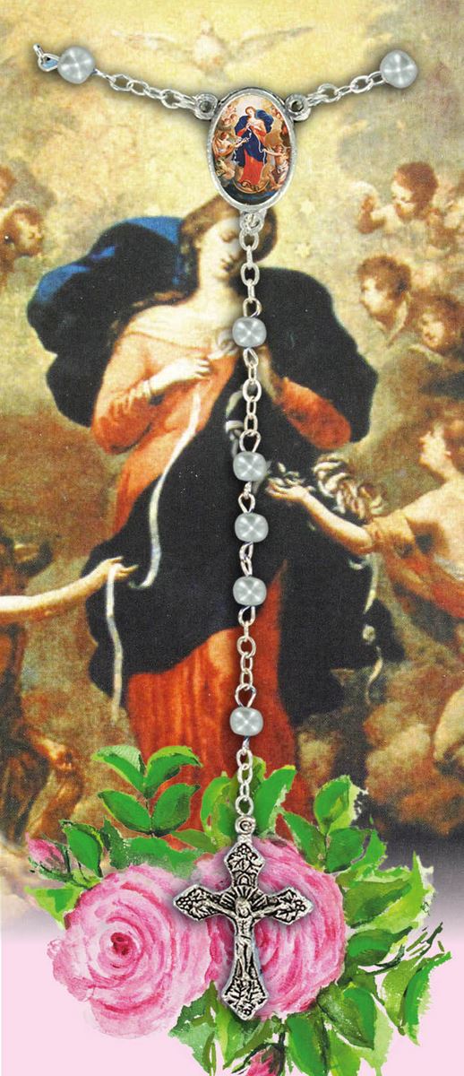 Libretto "novena a maria che scioglie i nodi" con rosario - francese Santini