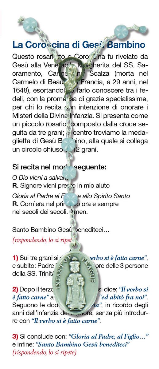 Libretto "novena a gesù bambino di praga" con coroncina - italiano Libretti