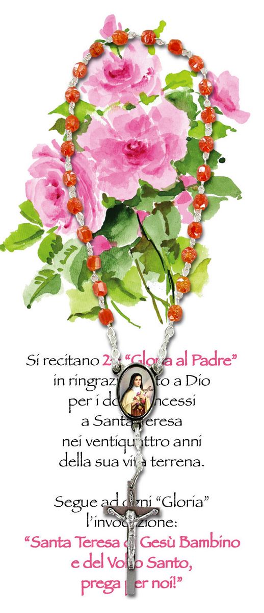 Libretto santa teresa "novena delle rose" con coroncina - italiano Libretti