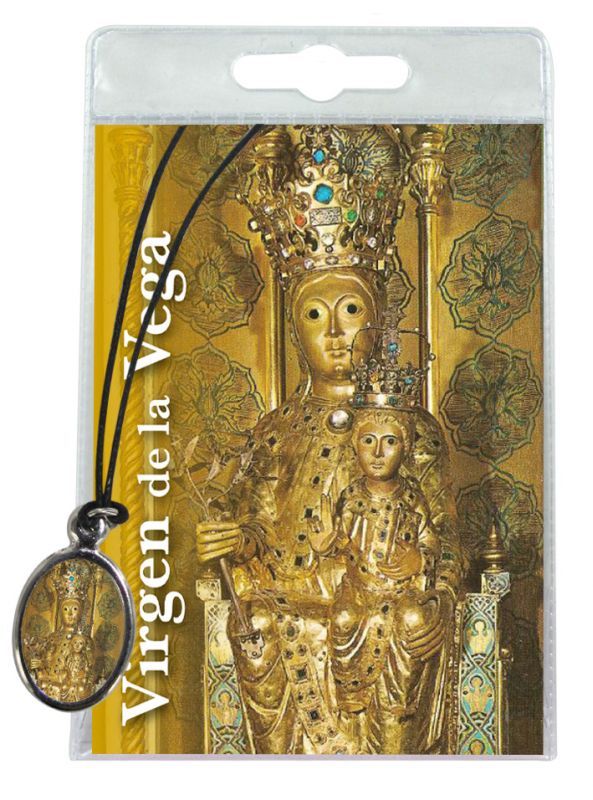 medaglia catedral de salamanca con laccio e preghiera in spagnolo