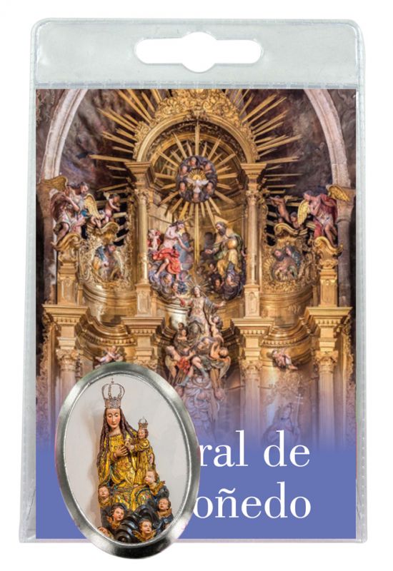 calamita catedral de mondonedo in metallo nichelato con preghiera in spagnolo