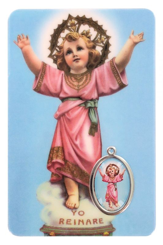 Card divino gesù bambino in pvc - 5 x 8 cm spagnolo Santini