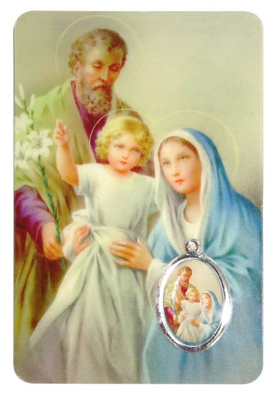 card sacra famiglia in pvc - 5,5 x 8,5 cm - inglese