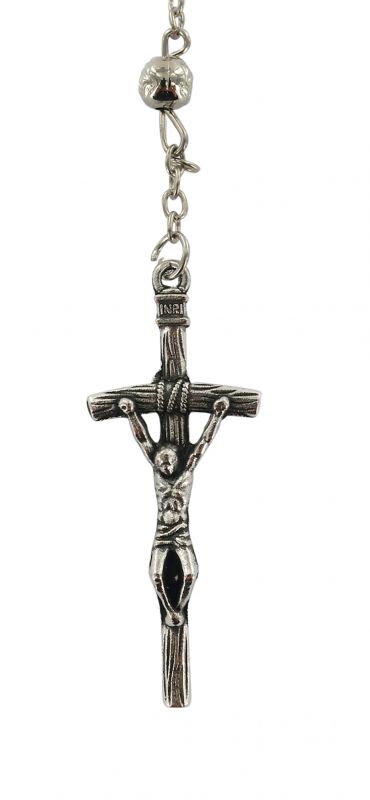 rosario di papa giovanni paolo i con grani allungati in legno, Ø 5,5 mm