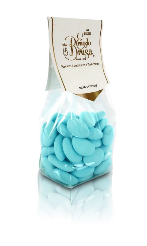 confetti classici con mandorla d'avola di calibro piccolo, azzurri - linea 